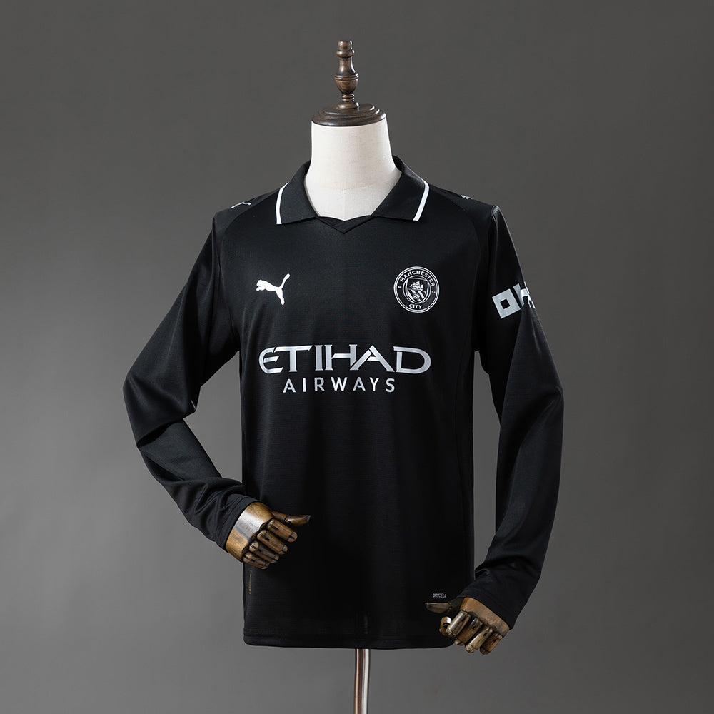 Camisa II Manga Longa Manchester City 25/26 Modelo Torcedor
