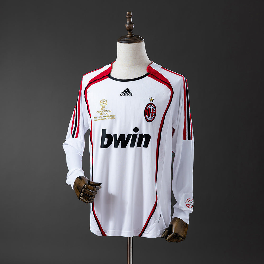 Camisa II Manga Longa Retrô Milan 06/07 Modelo Torcedor
