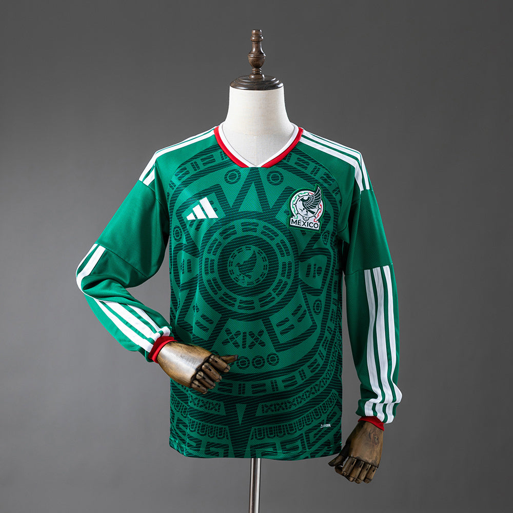 Camisa I Manga Longa Seleção México 26/27 Modelo Torcedor
