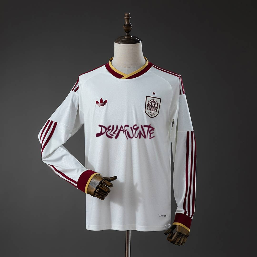 Camisa II Manga Longa Seleção Espanha x Dellafuente 26/27 Modelo Torcedor