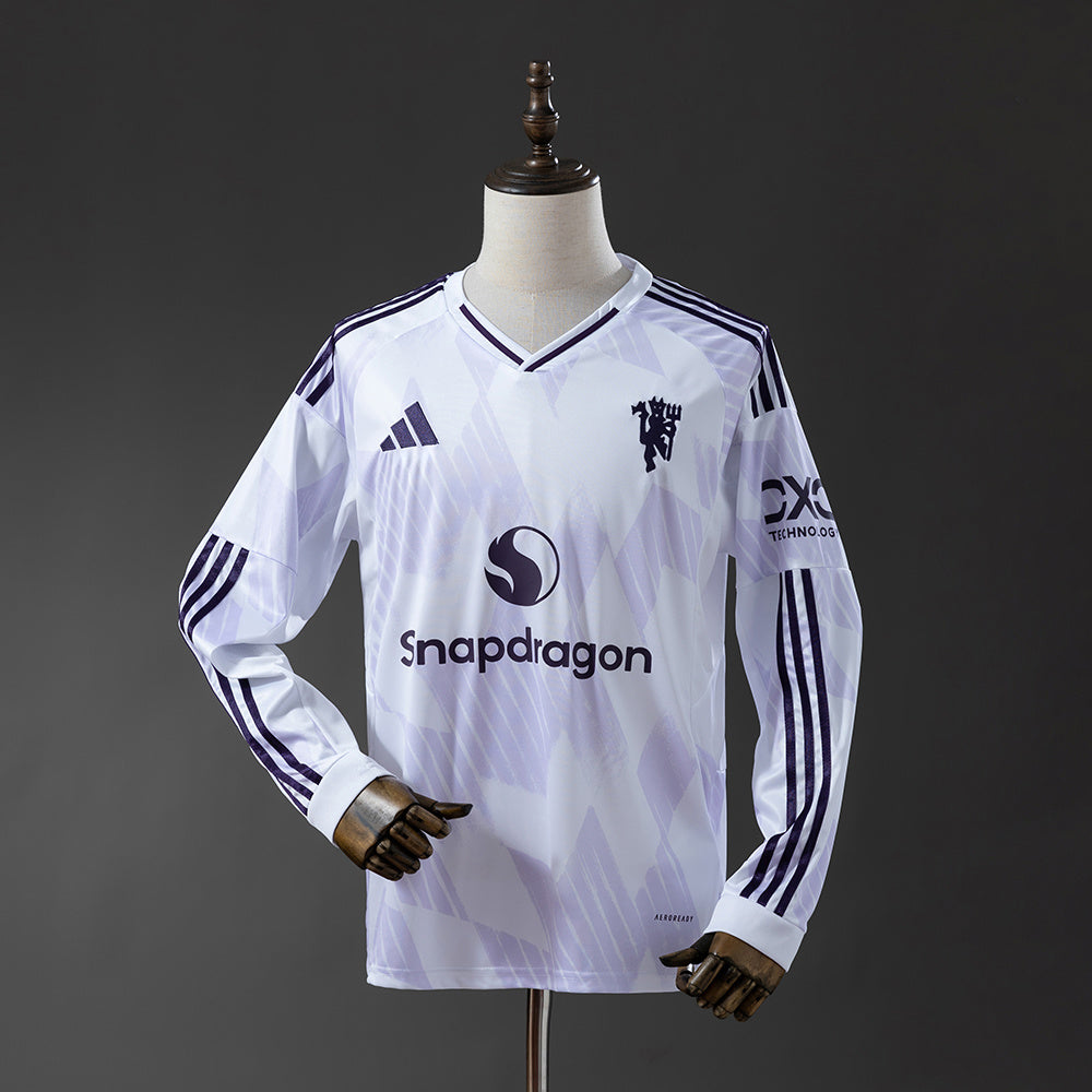 Camisa II Manga Longa Manchester United 25/26 Modelo Torcedor