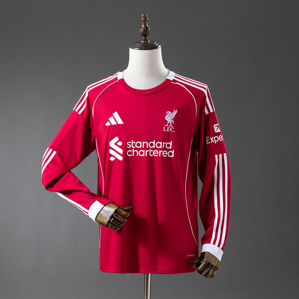 Camisa I Manga Longa Liverpool 25/26 Modelo Torcedor
