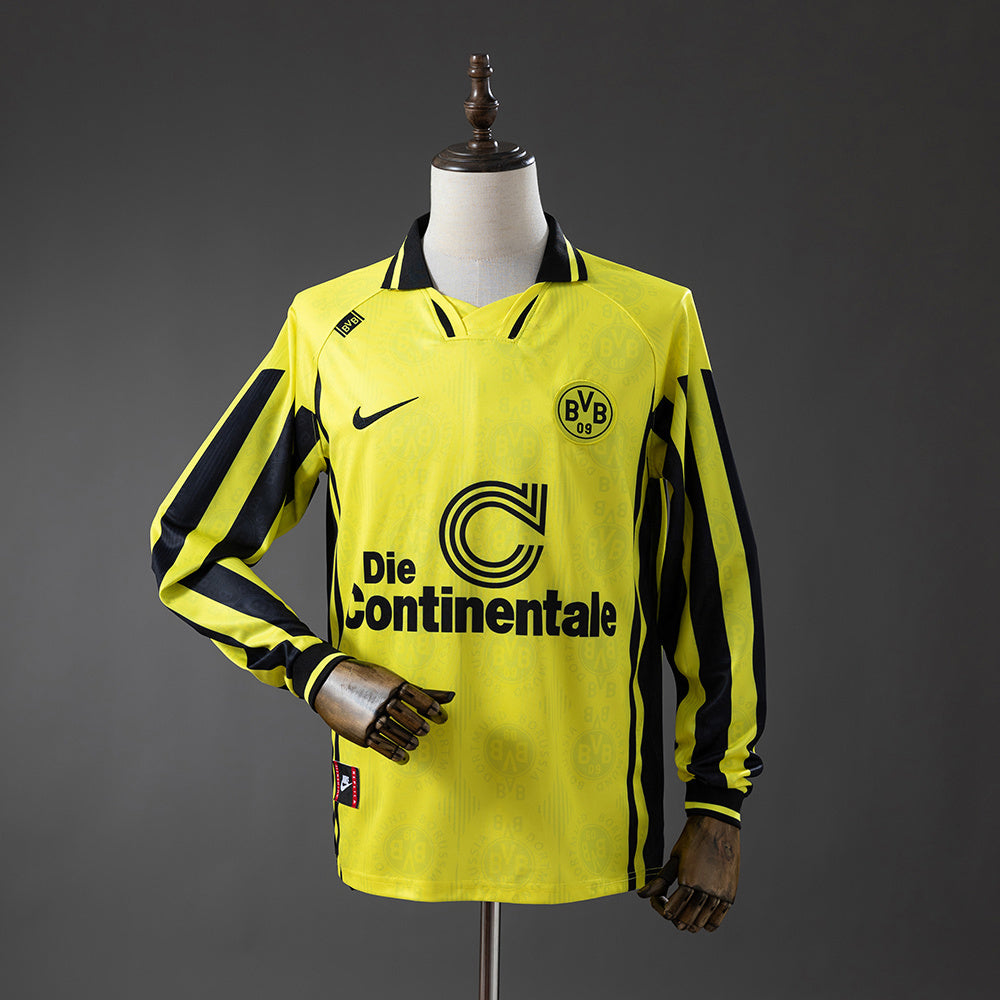 Camisa I Manga Longa Retrô Borussia Dortmund 95/96 Modelo Torcedor